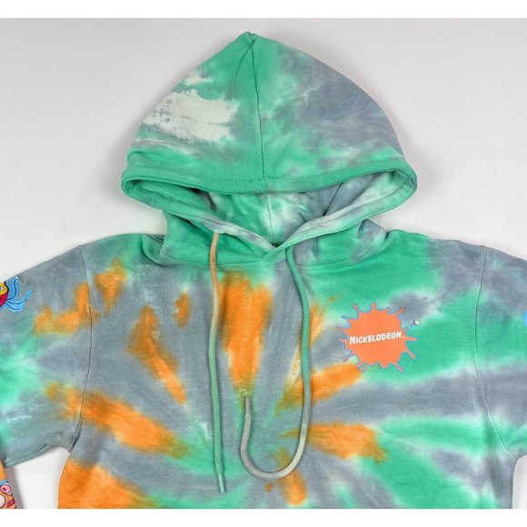 Nickelodeon Tie Dye Mens Medium Pullover Hoodie Sweatshirt Catdog Ren & Stimpy - Picture 3 of 12